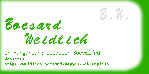 bocsard weidlich business card